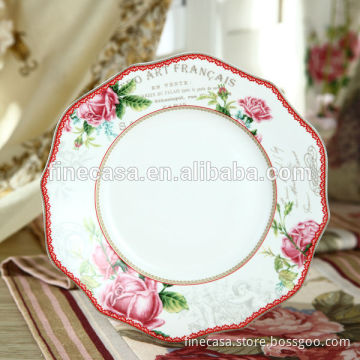 8.75 Inches Elegant New Bone China Flower Shaped Dinner Plate set